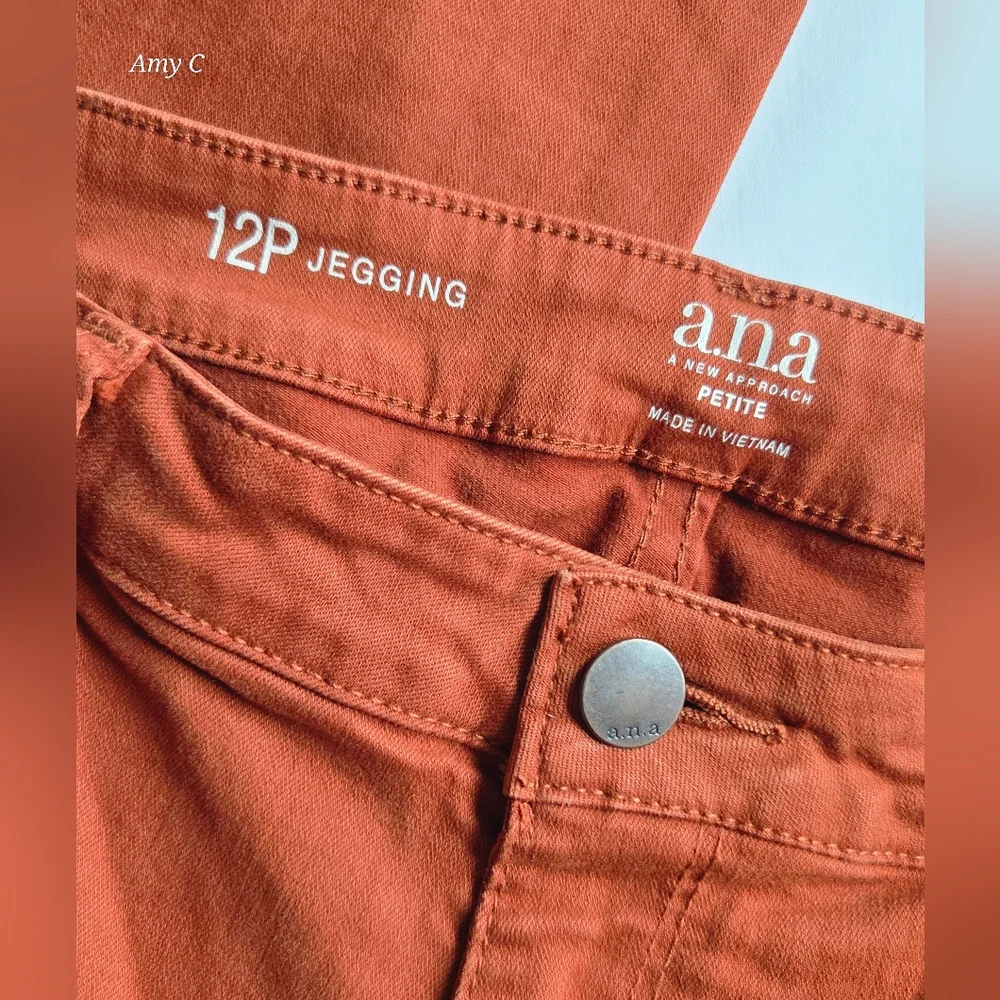 12P Jeggings Fron a.n.a. Women's Burnt Orange Jeans/Jeggings. - Picture 3 of 4